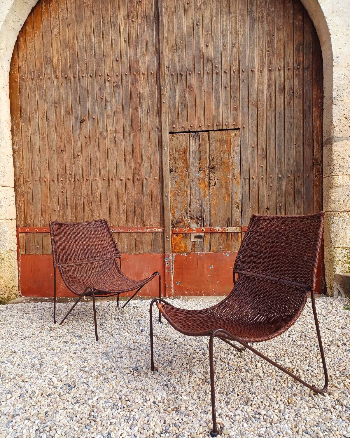 Frederick Weinberg Wicker Armchairs