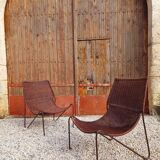 Fauteuils en osier Frederick Weinberg