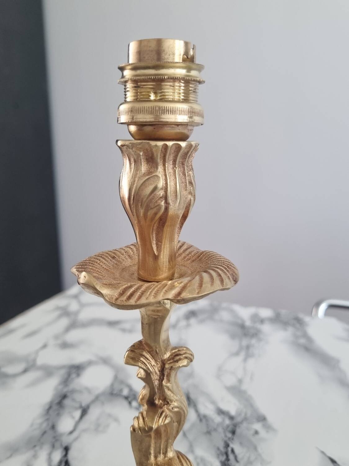 Vintage gold lamp base