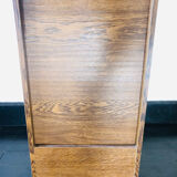 Filing cabinet with a curtain