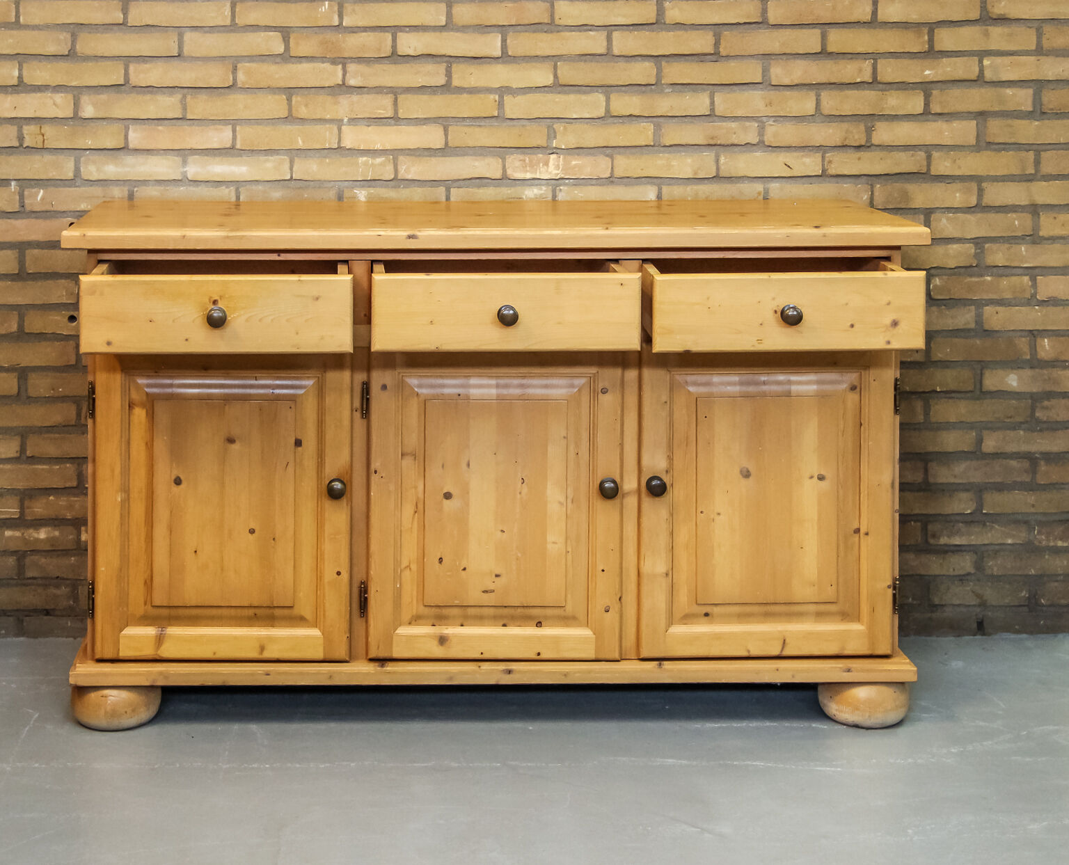 Scandinavian solid pine sideboard