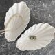 porcelain shell bowls, empty pocket