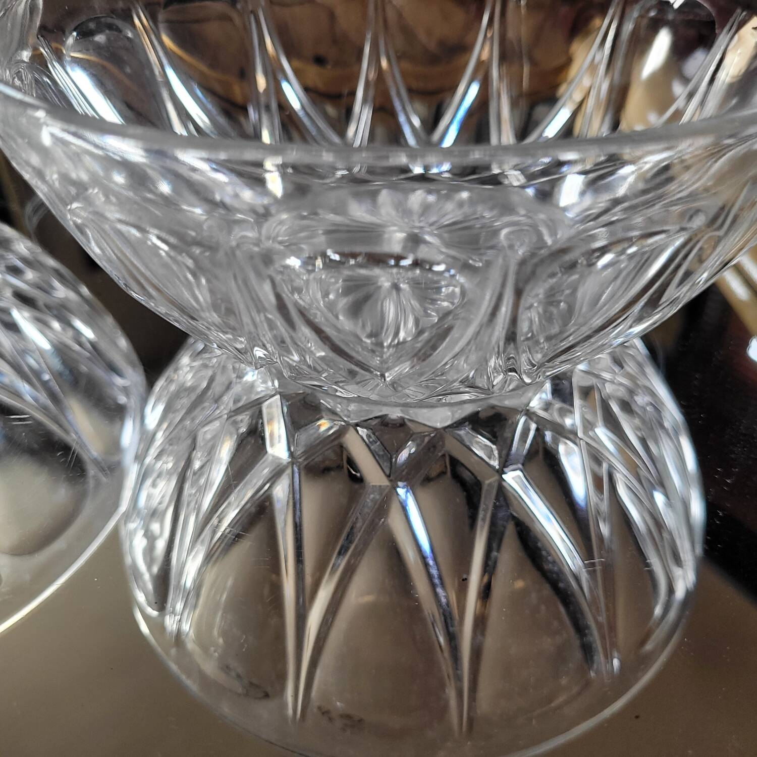 Pair of molded glass salad bowls – 1960s-70s