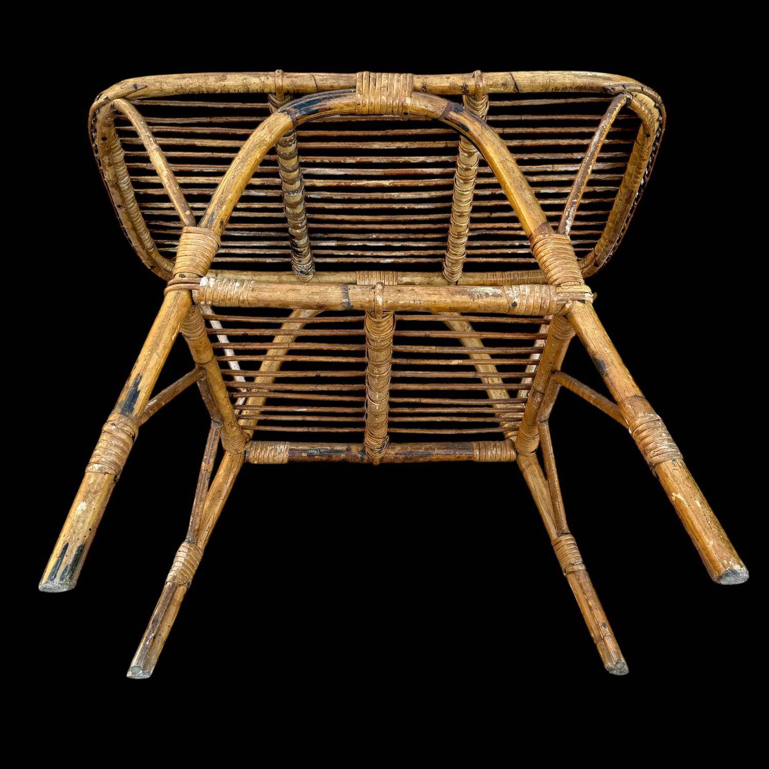 Rattan coffee table in the style of Franco Albini, Italy, 1960s