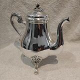 Silver-plated metal teapot by Christofle, Marly rocaille pattern, 1L
