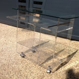 David Lange vintage plexiglass table