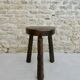 Solid wood tripod stool, heart seat