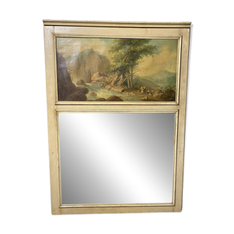 Oil on canvas 19th century mirror