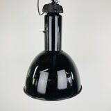 Large black enamelled factory lamp by elektrovit