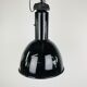 Large black enamelled factory lamp by elektrovit
