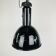 Large black enamelled factory lamp by elektrovit