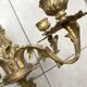 Pair of 5-light gold wall candlesticks