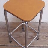 Tabouret haut chrome et skaï