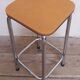 High chrome and skaï stool