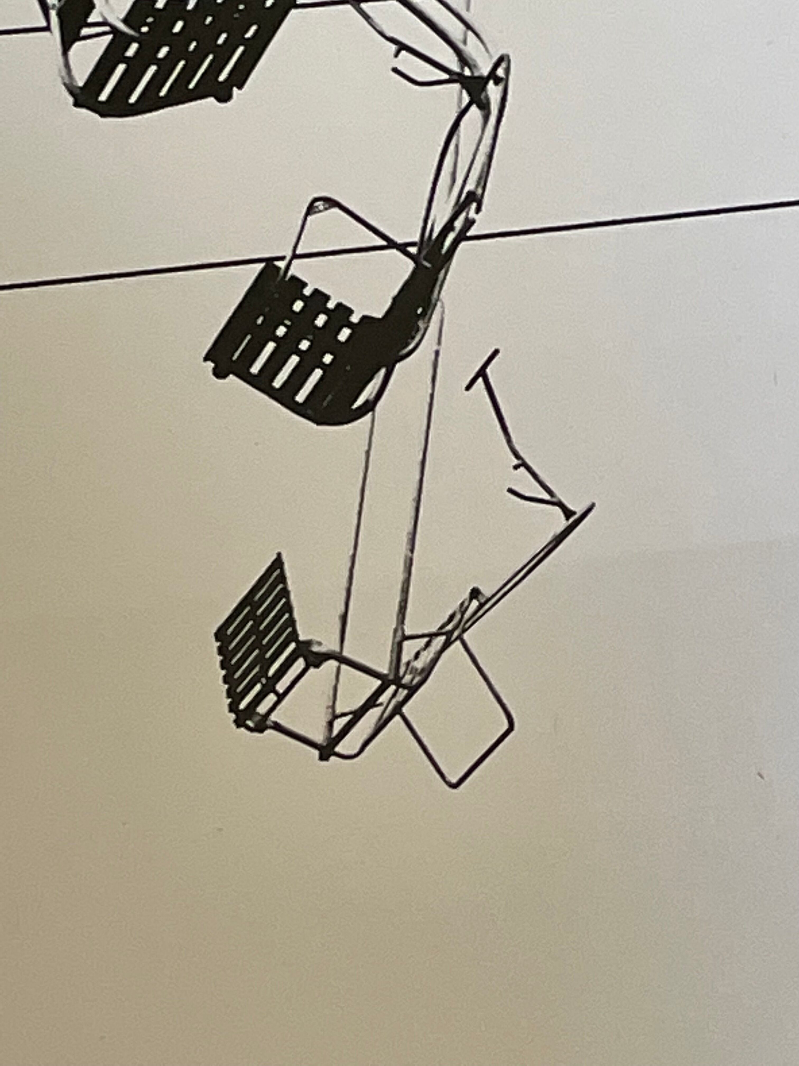 Photograph black and white silver print circa 1970 chairlift