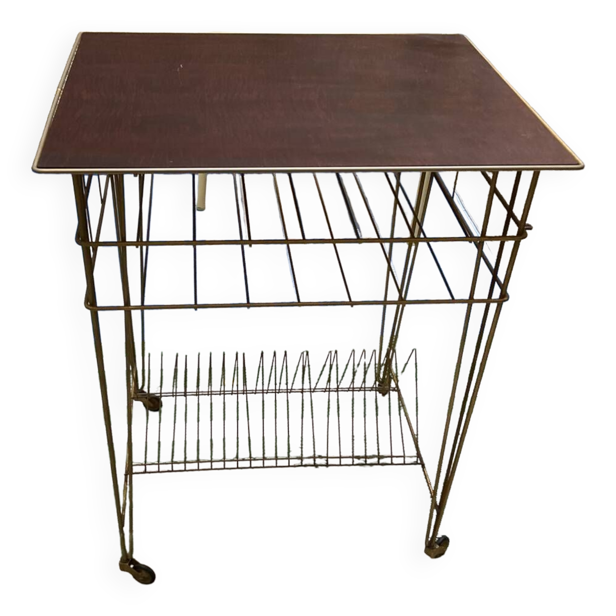 Rolling table for vinyl records from the 70s