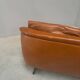 Cognac leather ESA lounge sofa, Denmark 1970s