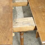 Table 6 pieds louis Philippe sur roulettes bois
