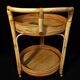 Round trolley with bamboo and rattan wheels