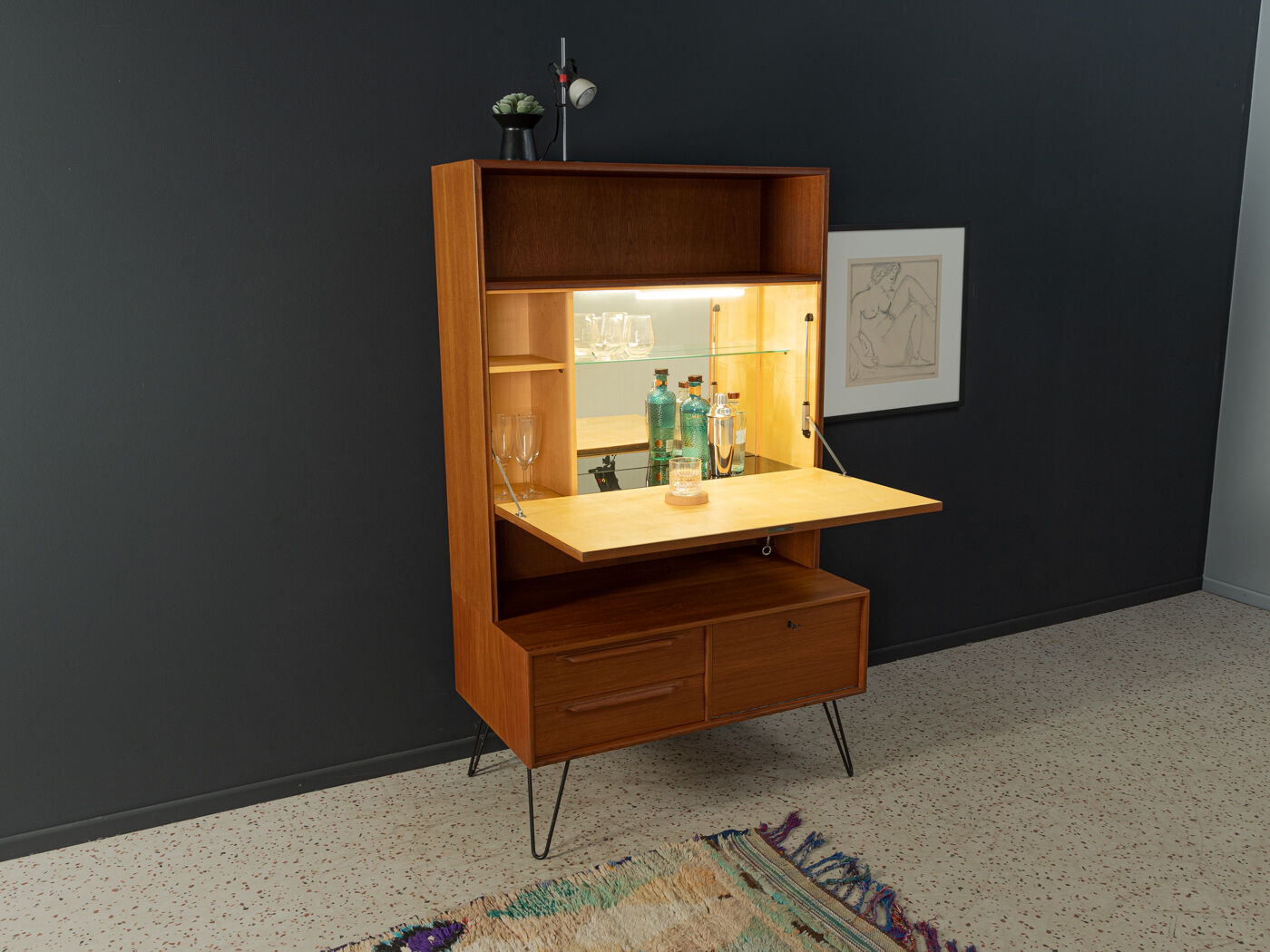 1960s Bar cabinet, Heinrich Riestenpatt