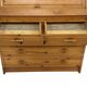 Vintage pine secretaire workstation desk, 1980s design