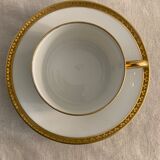 12 coffee cups and 12 white porcelain cups of Gold Gold Limoges