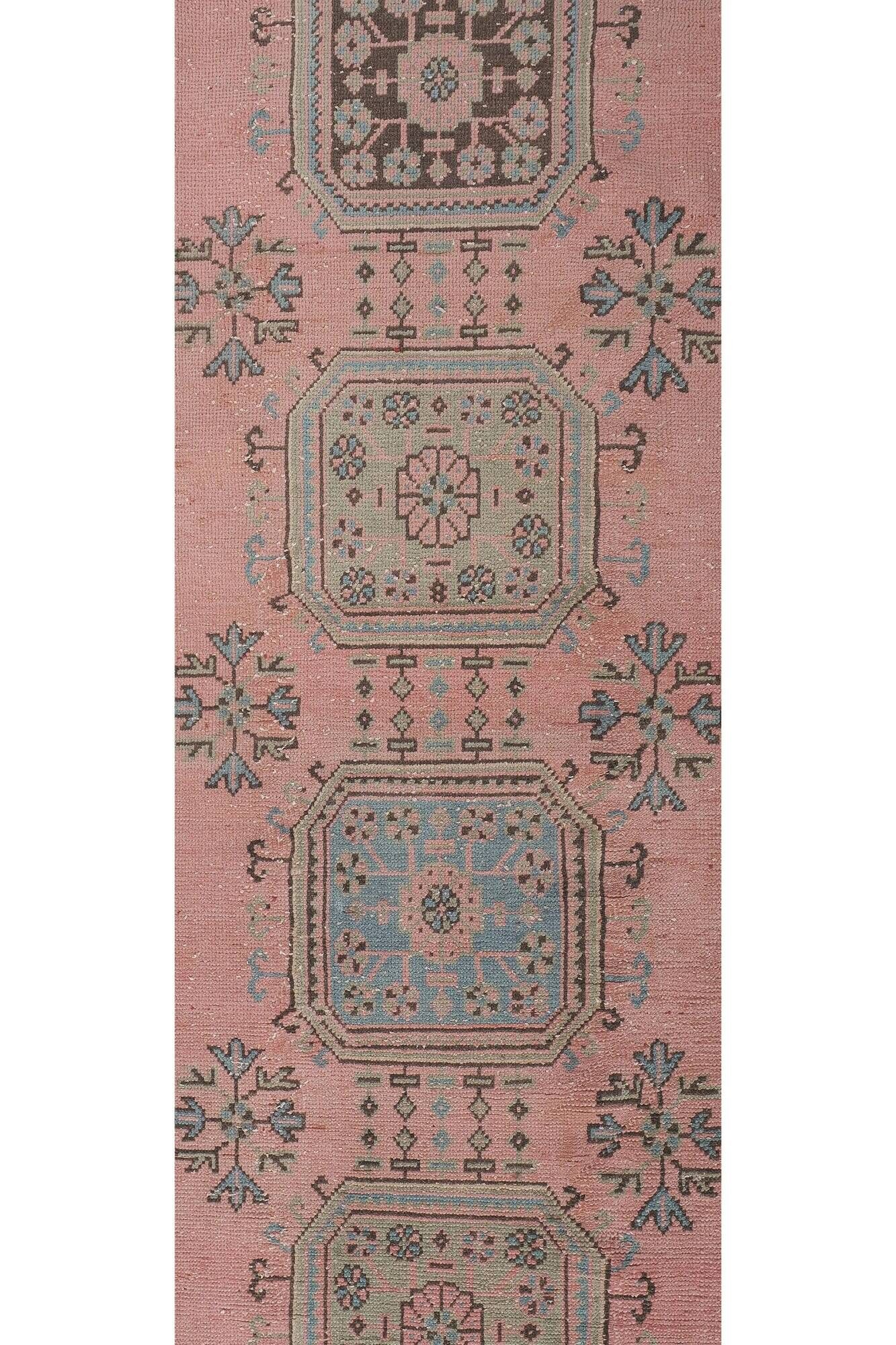 Tapis de couloir turc vintage 79x664 cm
