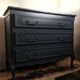 Black restyled vintage chest of drawers