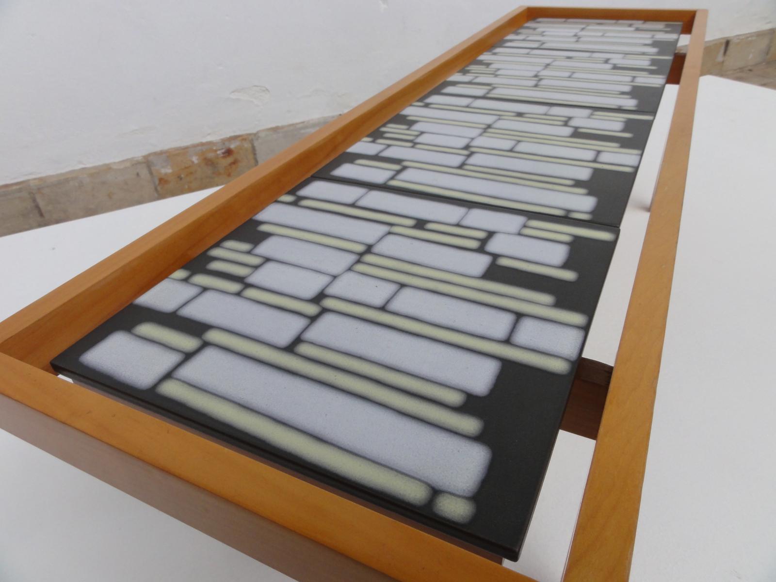 Table low mid-century tiled ceramic, Germany