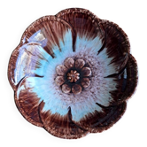 Plat céramique fleur west germany