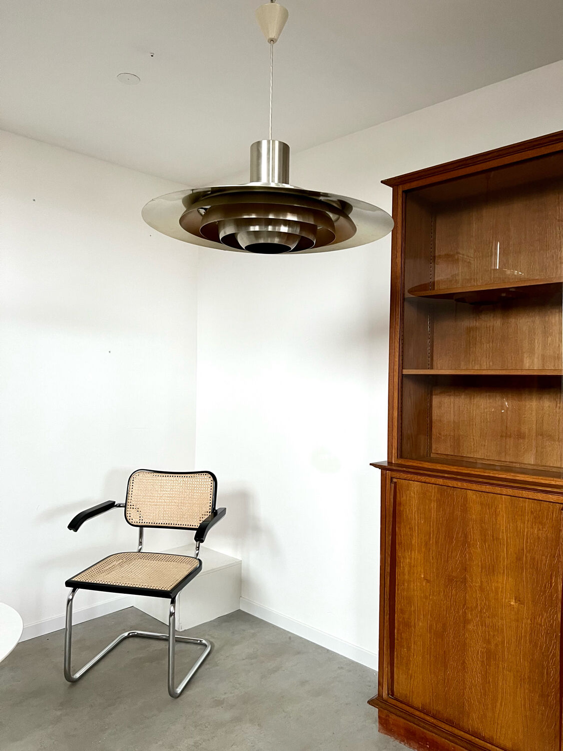 Old Scandinavian design suspension lamp Preben Fabricius and Jørgen Kastholm for Nordisk Solar vintage