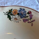 Large antique fine earthenware plate – Sarreguemines – Aigreste decoration