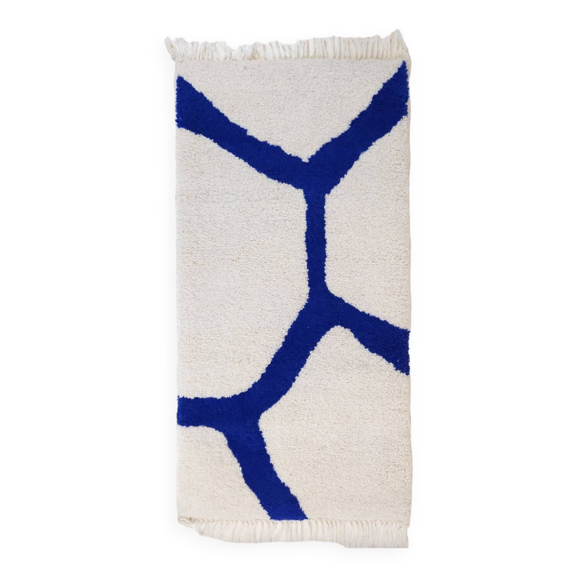 Carpet - White and Royal Blue