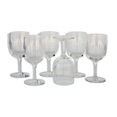 Série de 6 verres à eau en cristal de Baccarat modèle Nancy