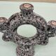 Ceramic candle holder fat lava