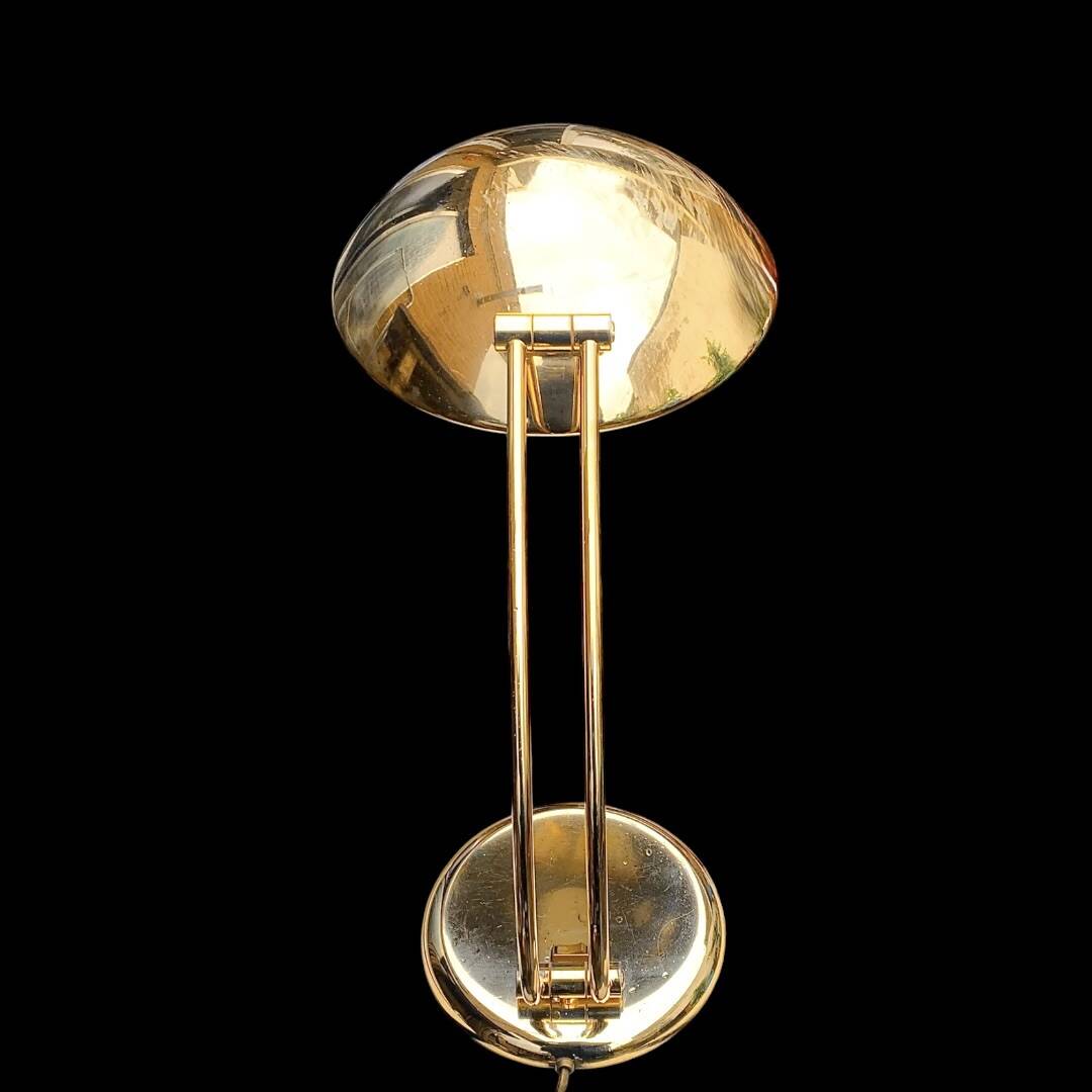 Massive UFO Gold Desk Lamp - 1970s