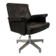 Vintage Leather Swivel Armchair De Sede DS 35, Switzerland, 1970s