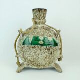 Fat lava jopeko vase with rope and unusual shape 1970s