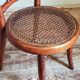 Children's chair in curved round wood old year