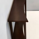 Postmodern Ebonized Beech Console Table with a Lower Shelf, Italy
