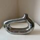Vintage 1970s asymmetrical modernist aluminum soliflore vase