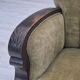 1950s, Danish relax armchair, green furniture velour, beech wood.