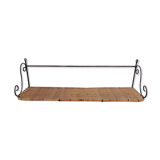 Vintage metal and rattan shelf
