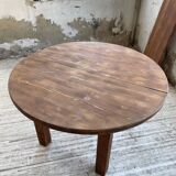 1950s round pine table with extensions