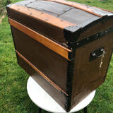 Wooden transport trunk canvas around 1870