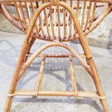 Pair of vintage rattan armchairs