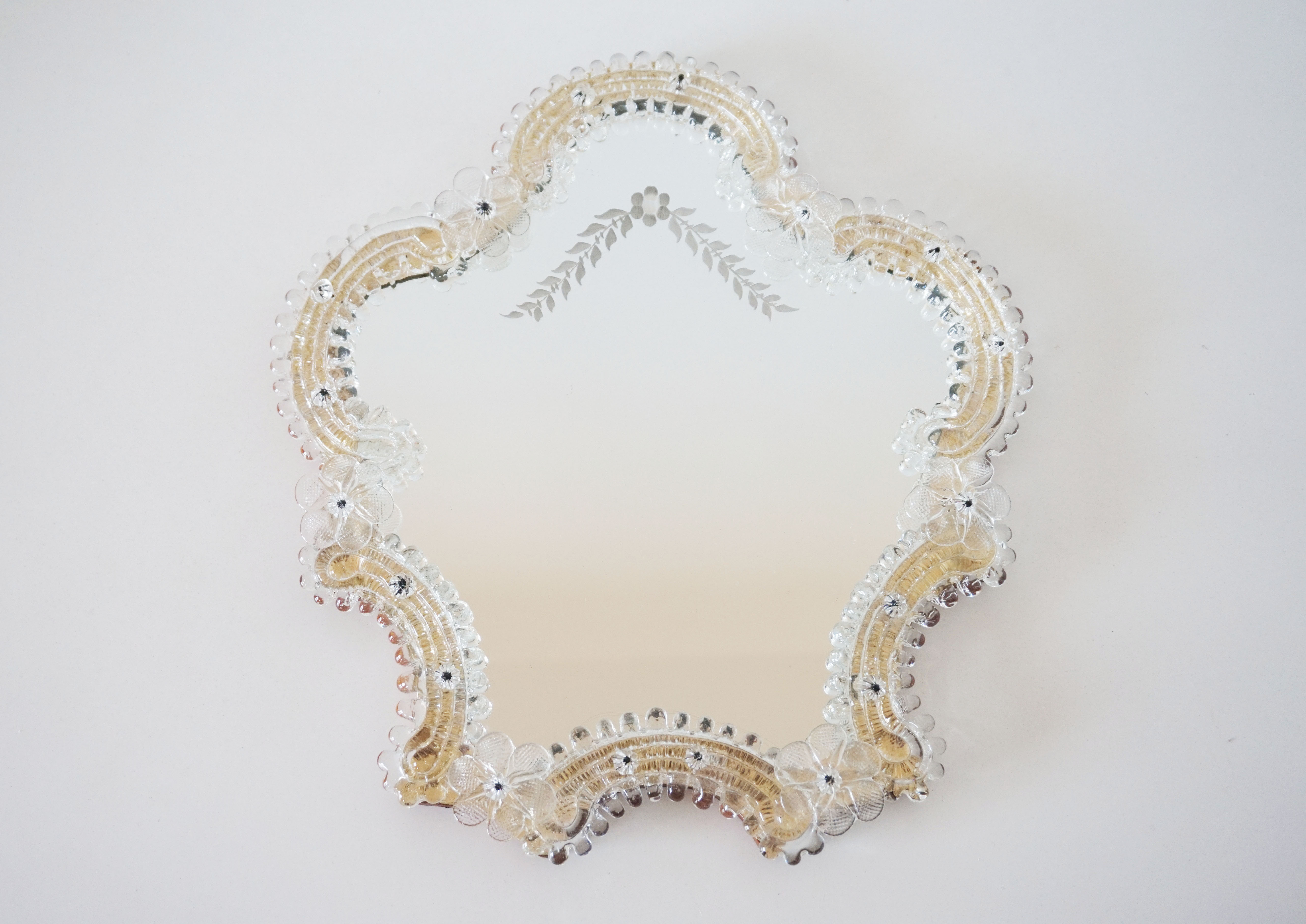 Venetian mirror in Murano glass 1950