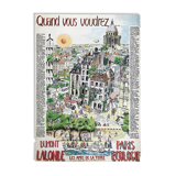 Poster of ecologist candidates René DUMONT / Brice LALONDE with Friends of the Earth in Paris 1976