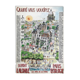 Affiche des candidats écologistes René Dumont Brice LALONDE avec les Amis de la Terre à Paris 1976