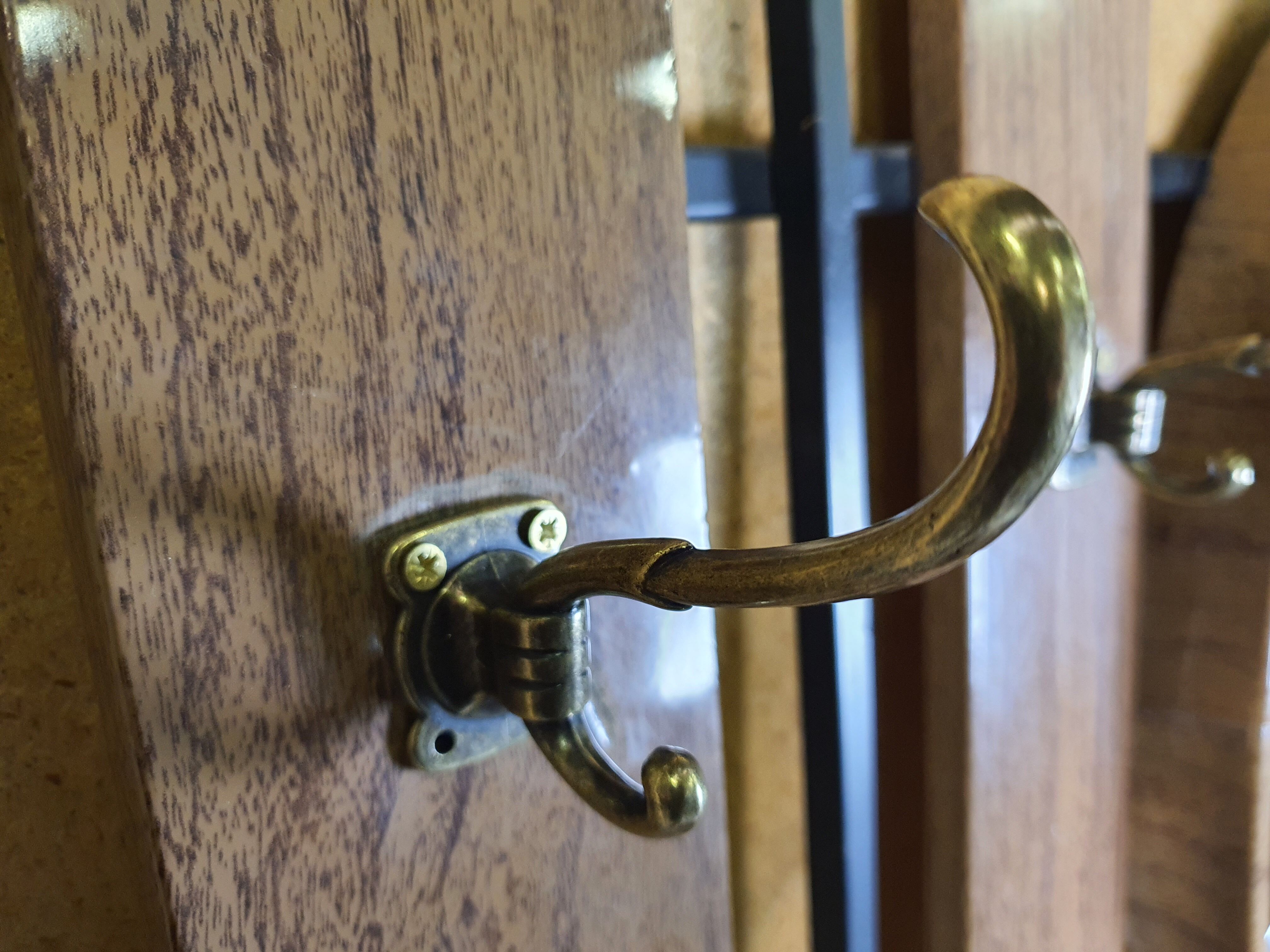 Wall coat hanger with mirror, 50s